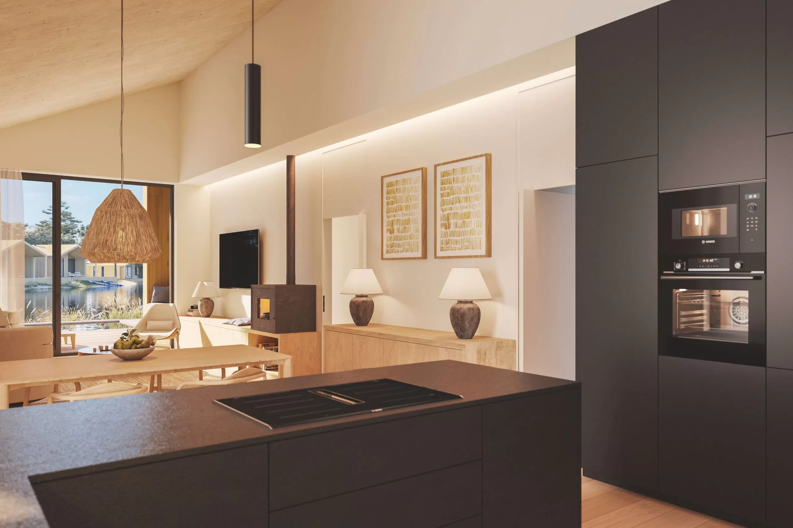 Westlake Resort Lakehouse Kitchen view