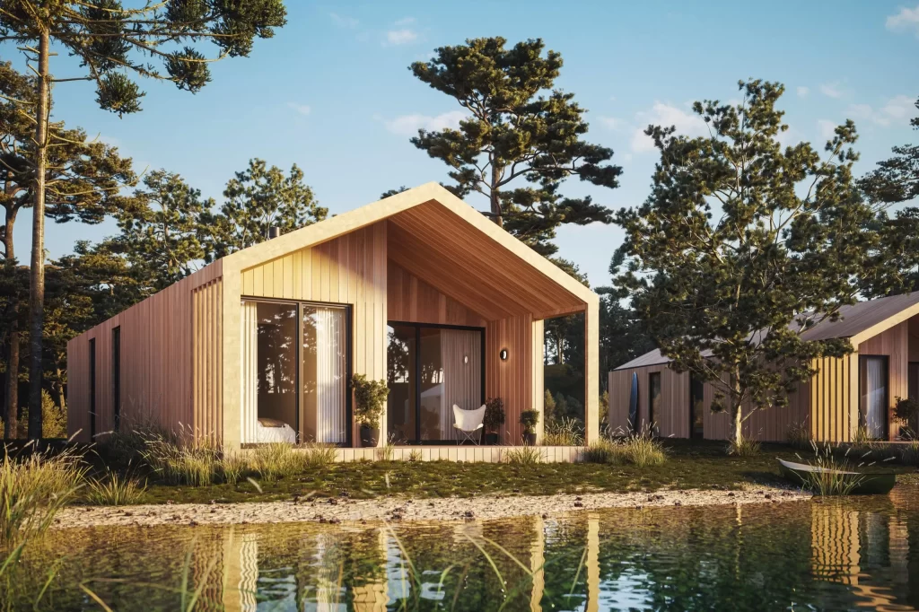 Lake house lake view