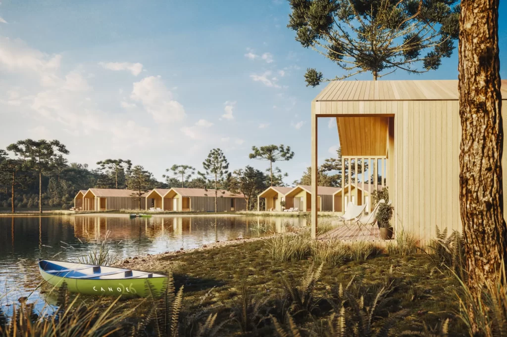Lake house side lake view
